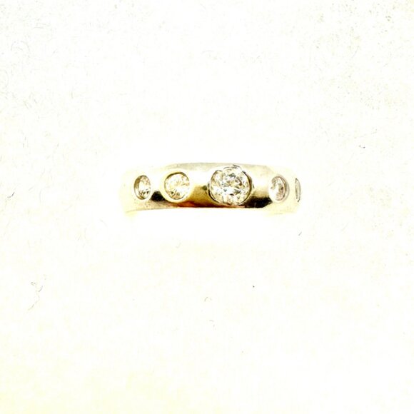 925 Solid Sterling Silver Jewelry - 1 Carat Cubic Zirconia Set in Sterling Silver Stamped 925 Comfort Ring Size 9